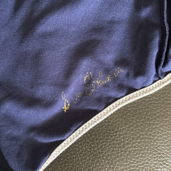 Sam Edelman Pop Solids One Piece Swimsuit Navy/Metallic Sz L - Picture 13 of 13